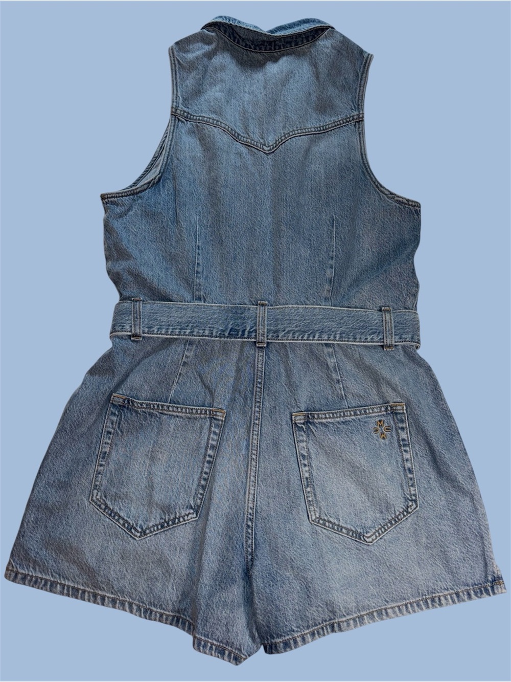 Show Me Your Mumu Denim Rancho Mirage Romper - Picture 2 of 8